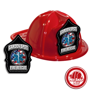 Custom Fire Hats - RED - Fire & EMS Shield