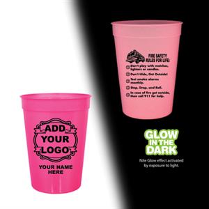 Custom 12 oz Glow Cup - Pink - Custom Logo