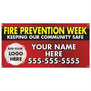 Custom  3' X 6'  Vinyl Banner - Fire Prevention Week