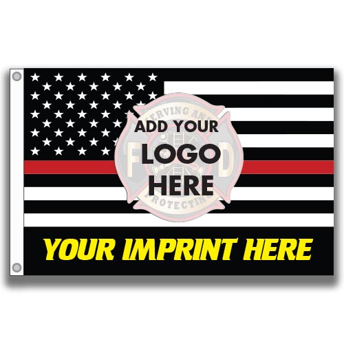 Custom 3' x 5' Flag - Double Sided - Thin Red Line