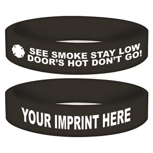 Custom Awareness Bands Black - See Smoke Message