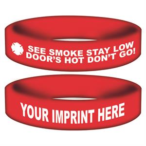 Custom Awareness Bands Red - See Smoke Message