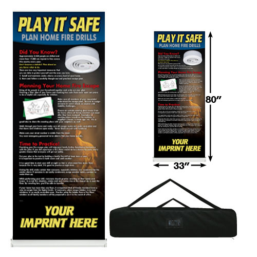 Custom Fire Exit Drill Banner Roll Up