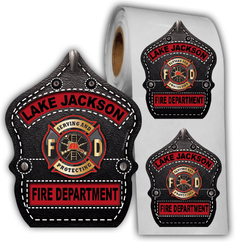 Custom Fire Hat Shield Sticker - Serve & Protect Maltese