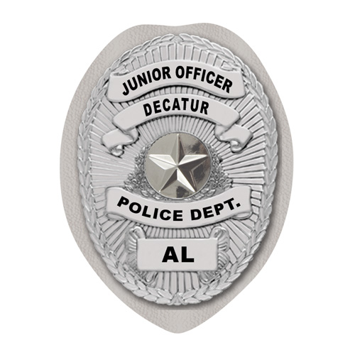 Imp. Police Badge Sticker - Silver Foil