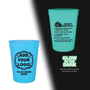 Imprined 12 oz Glow Cup - Blue - Custom Logo