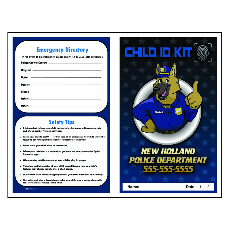 Imprint Finger Print ID Kit - Blue The Police Dog