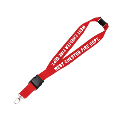 Imprinted 1 Red Lanyard w/ Breakaway