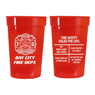 Imprinted 17 oz Red Stadium Cup - Maltese Cross