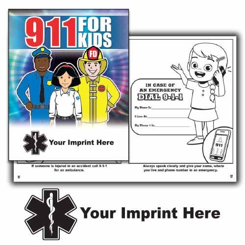 Learn About 911 Kids Bulk Coloring Books (250+) - Add Your Imprint