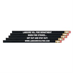 Imprinted Black Custom Pencil