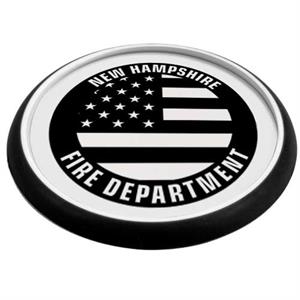 Imprinted Black Grip Coaster - Flag