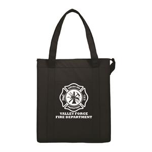 Imprinted Black Insulated Grocery Tote