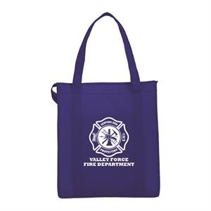Imprinted Blue Insulated Grocery Tote