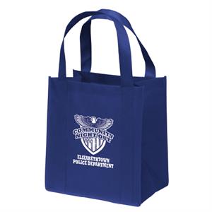 Imprinted Blue Tote Bag - Community Night Out