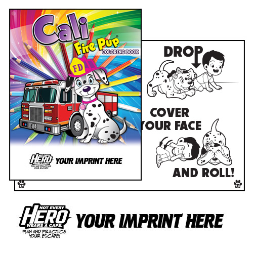 Imprinted Cali Fire Pup Coloring Book - 2019 Theme