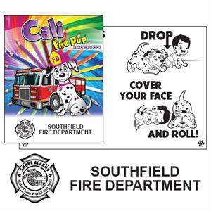 Imprinted Cali Fire Pup Coloring Book - 2024 Theme Logo
