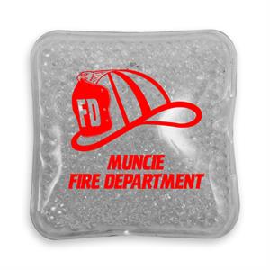 Imprinted Clear Hot/Cold Pack - Fire Hat Logo