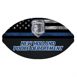 Imprinted Full Color 6^ Football - Thin Blue Line