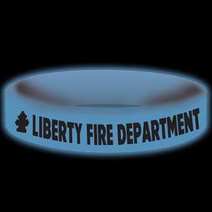 Imprinted Glow Awareness Band - Blue - Fire Hydrant