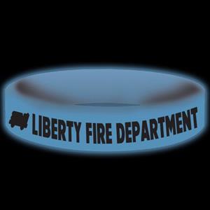 Imprinted Glow Awareness Band - Blue - Fire Truck