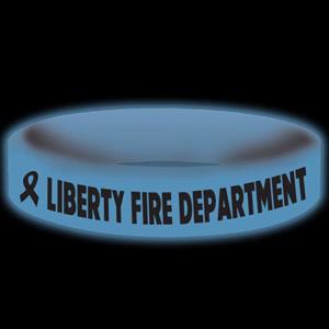 Imprinted Glow Awareness Band - Blue - Ribbon