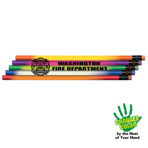 Imprinted Heat Changing Pencil Assorted - Serve & Protect Maltese