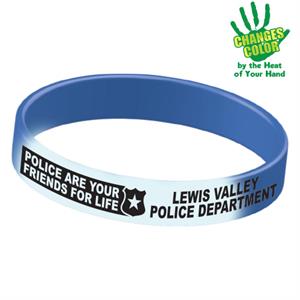 Imprinted Mood Bracelet - Blue - Police Are Your Friends For Life