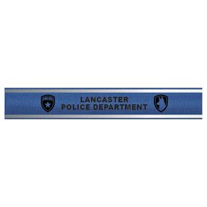 Imprinted Nylon Reflective Slap Bracelets - Blue - Badge / Dog