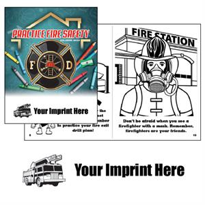 Imprinted Practice Fire Safety Coloring Book - Fire Truck