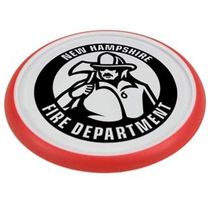 Imprinted Red Grip Coaster - Firefighter