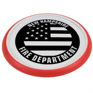 Imprinted Red Grip Coaster - Flag