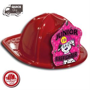 Red Fire Hat- Dalmatian Jr. Fire Chief Shield