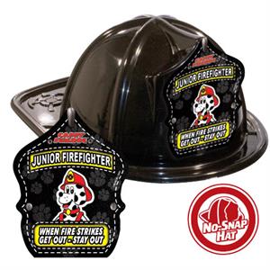 Stock Black Cappy Jr. Firefighter Hat