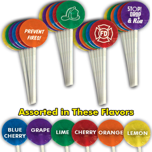 Stock Fire Safety Lollipop Assortment