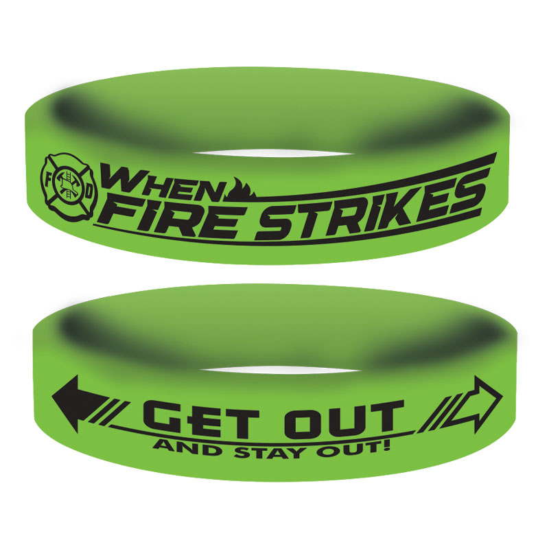 Stock Glow in the Dark Awareness Bands - Get Out Stay Out!