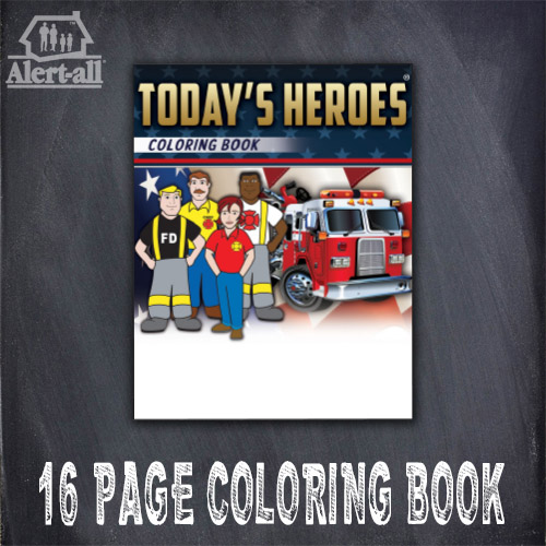 Coloring Activity Bag Children, Crayon Coloring Book Storage Tote, Handmade  Gift Kids, Firemen Heroes 