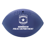 Imprinted Blue Vinyl Football - Protect & Serve Logo