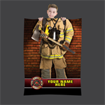 Custom 30^ x 40^ Velveteen Blanket - Firefighter Turnout Coat Tan