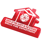 Imprinted Red House Chip Clip - 2020 Theme