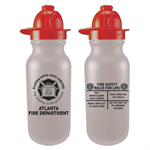 Imprinted 20 oz Frosted Bike Bottle w/ Fire Hat Lid - 2023 Theme