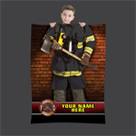 Custom 60^ x 80^ Velveteen Blanket - Firefighter Black Turnout Coat