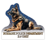 Imprinted Police Dog Shaped Magnet