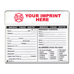 Imprinted White 5^ x 4^ Medical Emergency Magnet Pouch