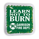 Imprinted Green Hot/Cold Gel Pack - Learn Not To Burn