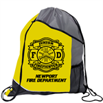 Imprinted Yellow Pocket Drawstring Backpack - Jr. FF Maltese