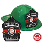 Imprinted Green Fire Hat - 2024 Theme logo