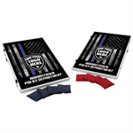 Custom Plastic Beanbag Toss Game Kit- Thin Blue Line - Custom Logo