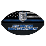 Imprinted Full Color 6^ Football - Thin Blue Line