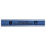 Imprinted Nylon Reflective Slap Bracelets - Blue - Badge / Dog